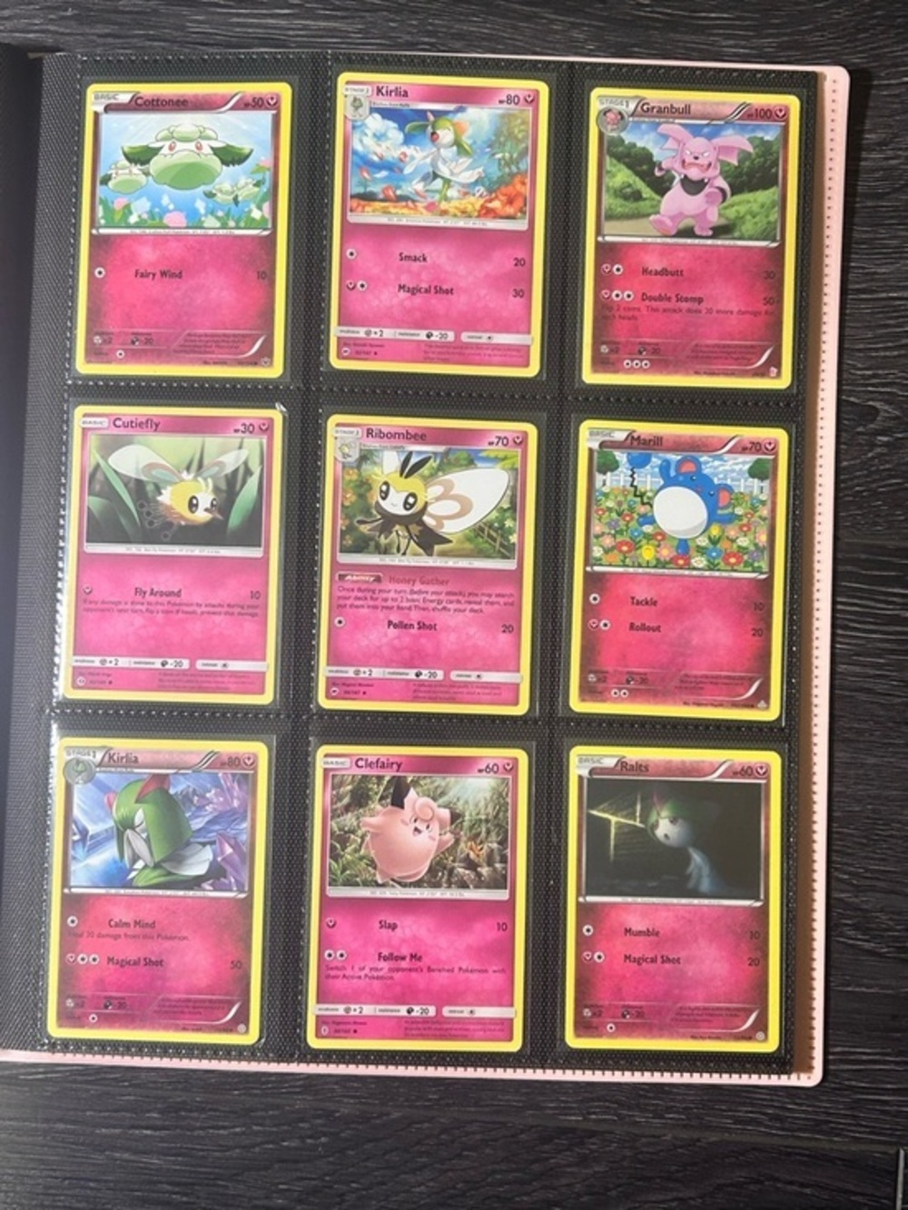 Pokémon Cutie Cards Fairy Type - 9 Cards Non-holo